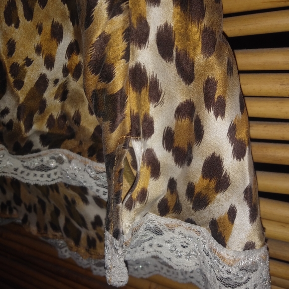 DAISY FUENTES 3X Leopard Silk Camisole Top Plus - Picture 3 of 7